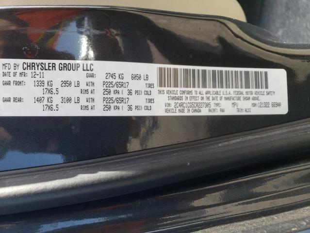 Photo 10 from auction – 2012 CHRYSLER TOWN & COU with VIN 2C4RC1CG5CR227305