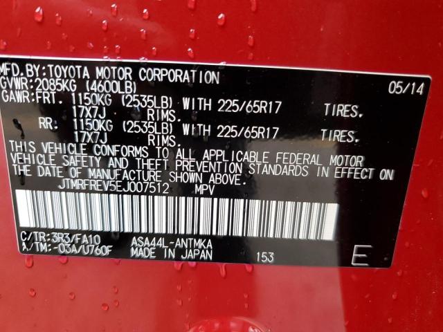 Photo 10 from auction – 2014 TOYOTA RAV4 XLE with VIN JTMRFREV5EJ007512