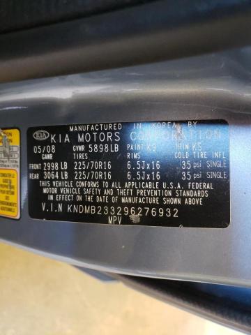 Photo 10 from auction – 2009 KIA SEDONA EX with VIN KNDMB233296276932