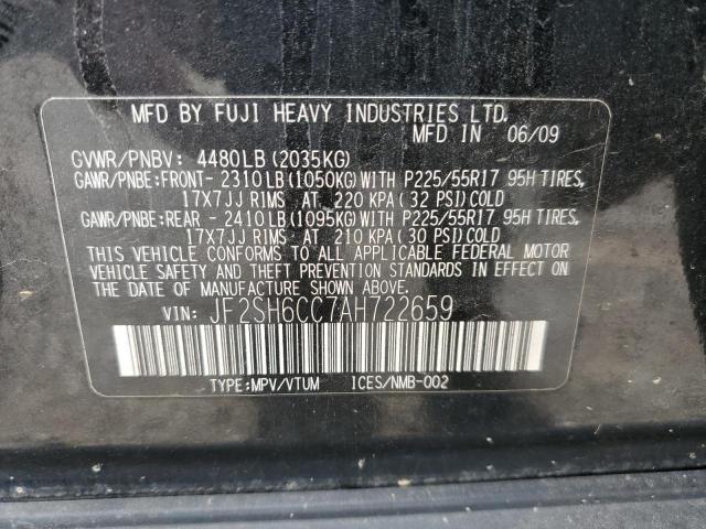 Photo 10 from auction – 2010 SUBARU FORESTER 2 with VIN JF2SH6CC7AH722659