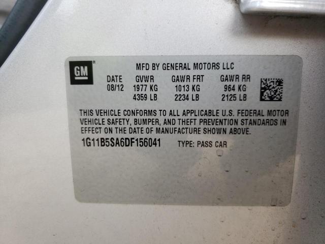 Photo 10 from auction – 2013 CHEVROLET MALIBU LS with VIN 1G11B5SA6DF156041