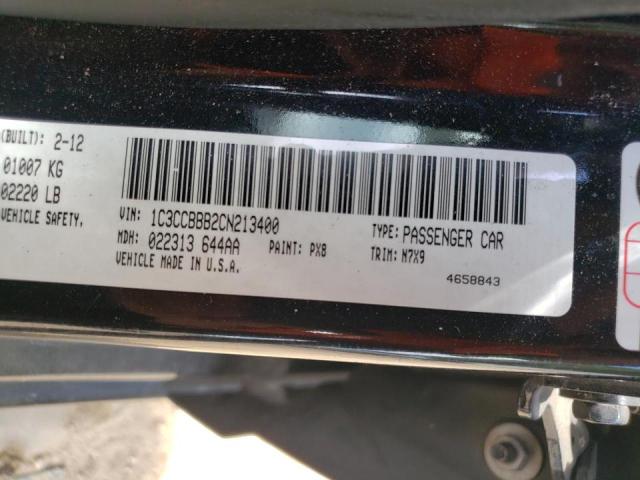 Photo 10 from auction – 2012 CHRYSLER 200 TOURIN with VIN 1C3CCBBB2CN213400