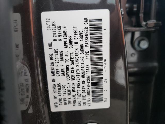 Photo 10 from auction – 2012 HONDA ACCORD LXP with VIN 1HGCP2F42CA119845
