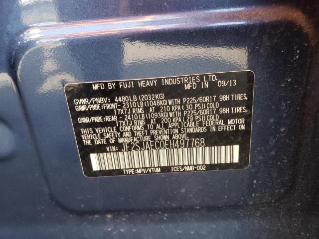 Photo 10 from auction – 2014 SUBARU FORESTER 2 with VIN JF2SJAEC0EH497768
