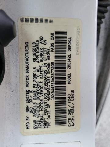 Photo 10 from auction – 2010 TOYOTA COROLLA BA with VIN 1NXBU4EE3AZ377209