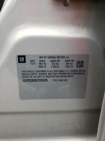 Photo 10 from auction – 2012 CHEVROLET CRUZE LS with VIN 1G1PC5SH5C7225038