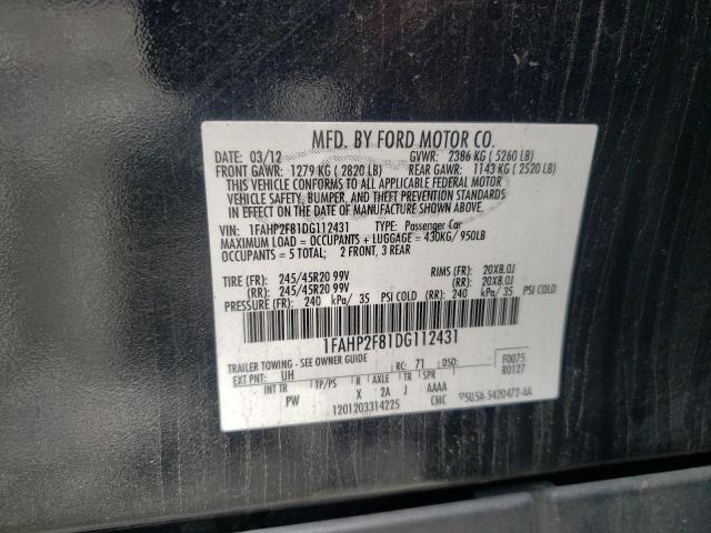 Фото 10 с аукциона – 2013 FORD TAURUS LIM с VIN 1FAHP2F81DG112431