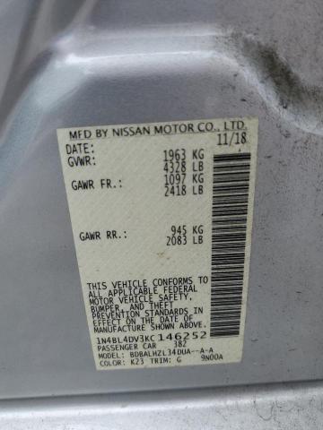Photo 10 from auction – 2019 NISSAN ALTIMA SV with VIN 1N4BL4DV3KC146252