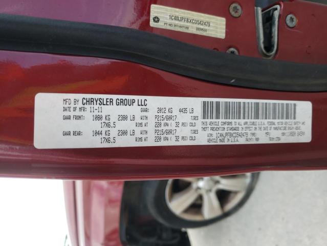 Photo 10 from auction – 2012 JEEP PATRIOT LA with VIN 1C4NJPFBXCD542479