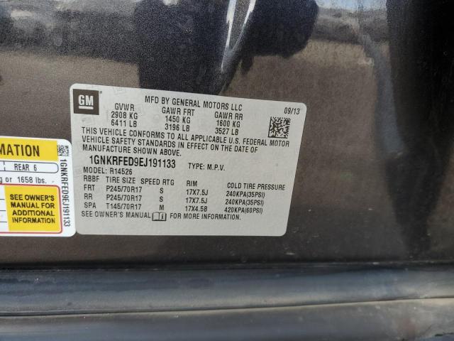 Photo 10 from auction – 2014 CHEVROLET TRAVERSE L with VIN 1GNKRFED9EJ191133