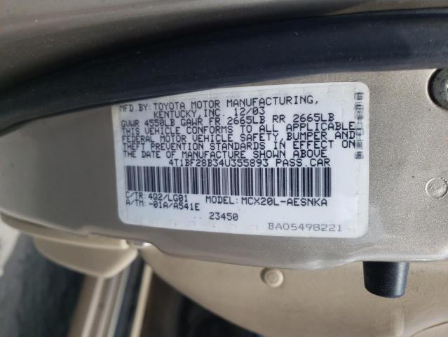 Photo 10 from auction – 2004 TOYOTA AVALON XL with VIN 4T1BF28B34U355893