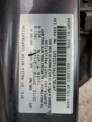 Photo 10 from auction – 2012 MAZDA 3 I with VIN JM1BL1V79C1633865