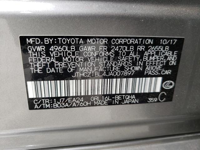 Photo 10 from auction – 2018 LEXUS GS 350 BAS with VIN JTHCZ1BL4JA007897