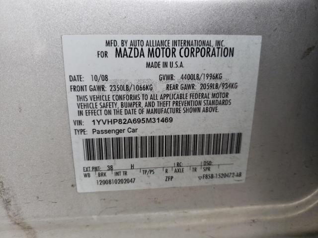 Photo 10 from auction – 2009 MAZDA 6 I with VIN 1YVHP82A695M31469
