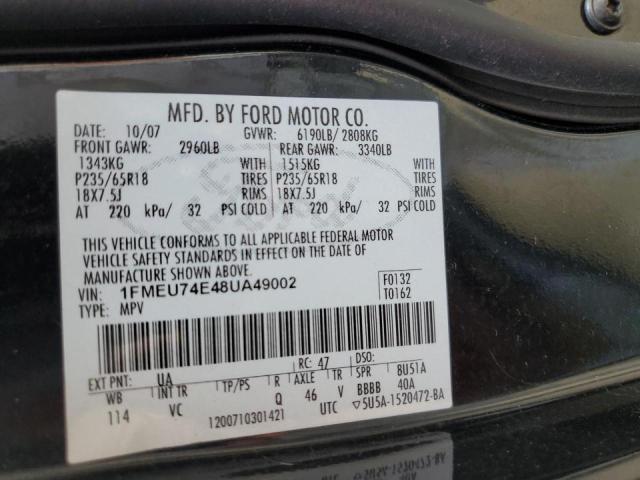 Photo 10 from auction – 2008 FORD EXPLORER E with VIN 1FMEU74E48UA49002