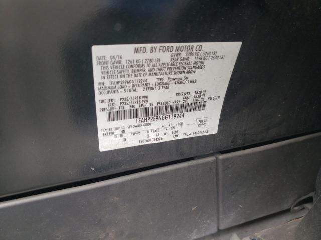 Photo 10 from auction – 2016 FORD TAURUS SEL with VIN 1FAHP2E96GG119244