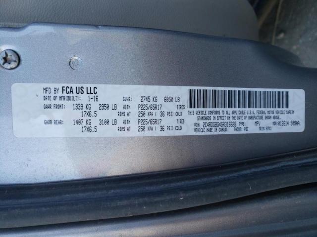 Photo 10 from auction – 2016 DODGE GRAND CARA with VIN 2C4RDGBG4GR316628