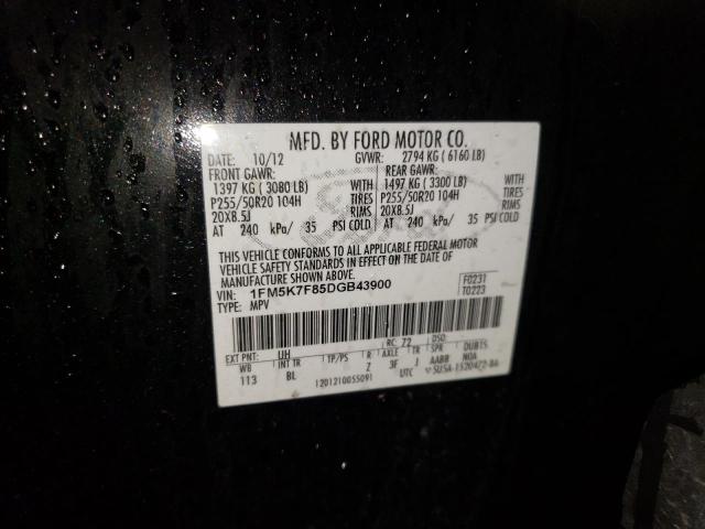 Photo 10 from auction – 2013 FORD EXPLORER L with VIN 1FM5K7F85DGB43900