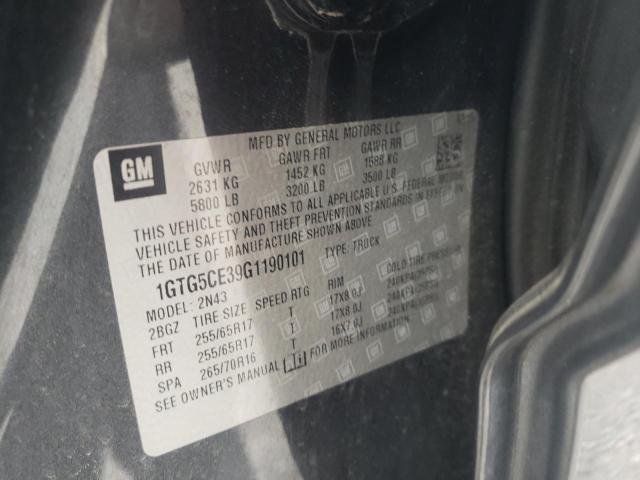 Photo 10 from auction – 2016 GMC CANYON SLE with VIN 1GTG5CE39G1190101