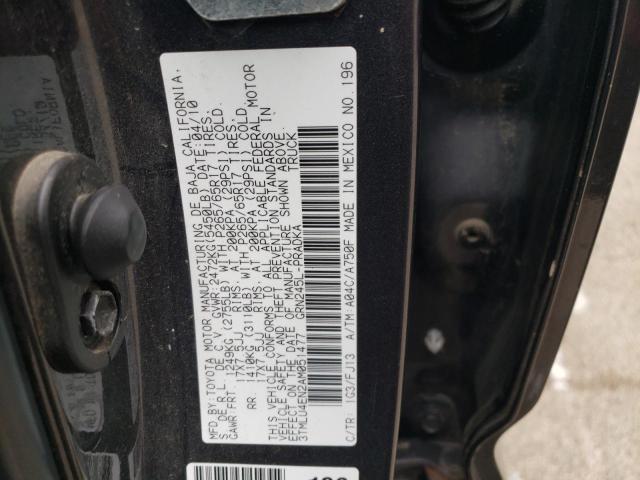 Photo 10 from auction – 2010 TOYOTA TACOMA DOU with VIN 3TMLU4EN2AM051477