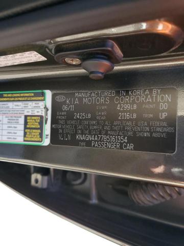 Photo 10 from auction – 2011 KIA OPTIMA EX with VIN KNAGN4A77B5161354