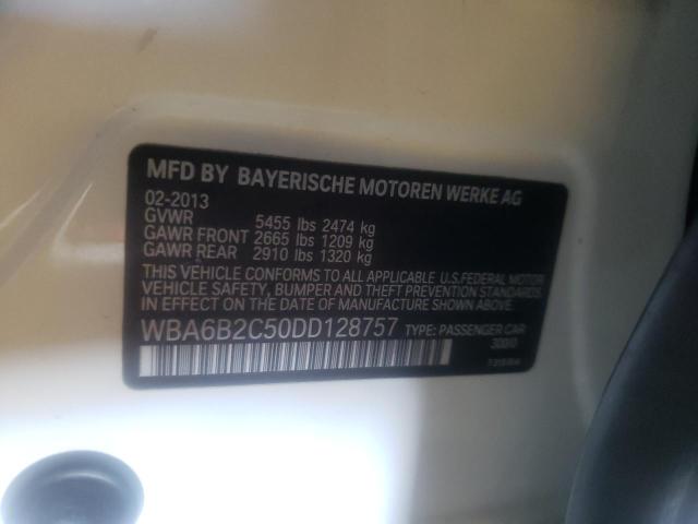 Photo 10 from auction – 2013 BMW 650 I with VIN WBA6B2C50DD128757
