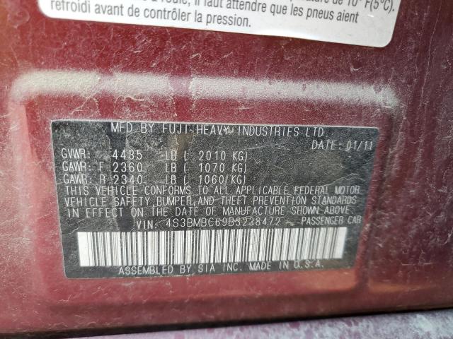 Photo 10 from auction – 2011 SUBARU LEGACY 2.5 with VIN 4S3BMBC69B3238472