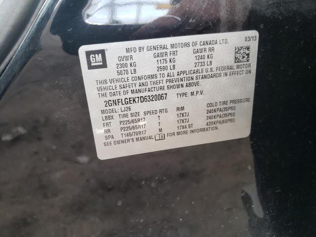 Photo 10 from auction – 2013 CHEVROLET EQUINOX LT with VIN 2GNFLGEK7D6320067