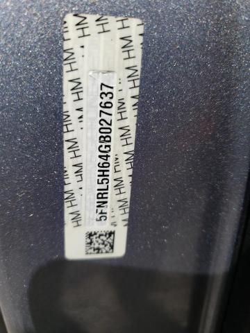 Photo 10 from auction – 2016 HONDA ODYSSEY EX with VIN 5FNRL5H64GB027637
