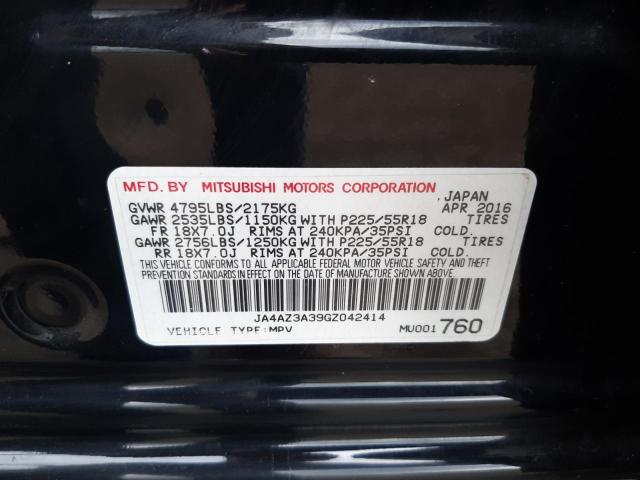 Photo 10 from auction – 2016 MITSUBISHI OUTLANDER with VIN JA4AZ3A39GZ042414