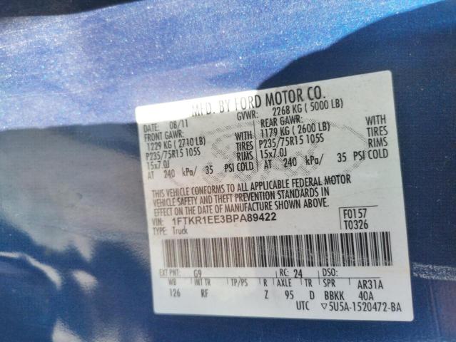Photo 10 from auction – 2011 FORD RANGER SUP with VIN 1FTKR1EE3BPA89422