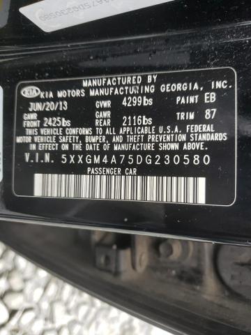 Photo 10 from auction – 2013 KIA OPTIMA LX with VIN 5XXGM4A75DG230580