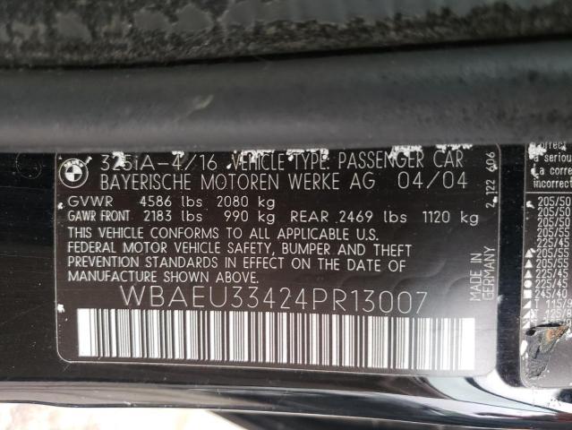 Photo 10 from auction – 2004 BMW 325 XI with VIN WBAEU33424PR13007