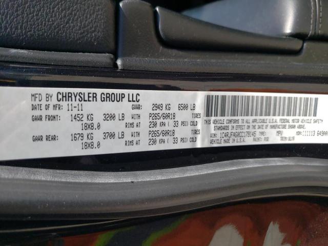 Photo 10 from auction – 2012 JEEP GRAND CHER with VIN 1C4RJFAG0CC179145