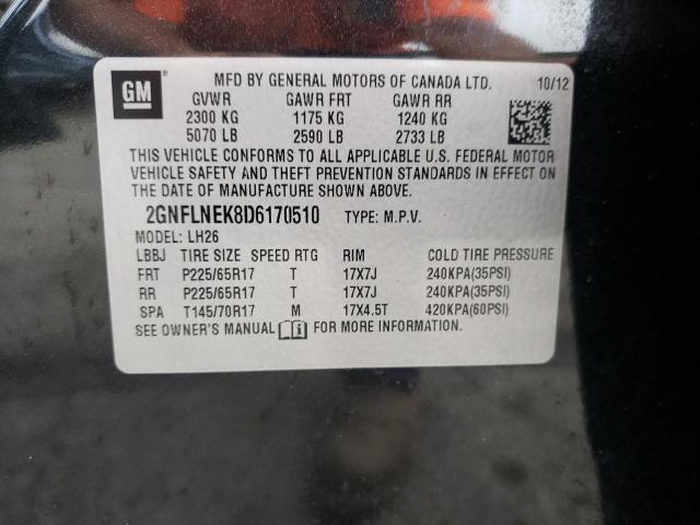 Photo 10 from auction – 2013 CHEVROLET EQUINOX LT with VIN 2GNFLNEK8D6170510