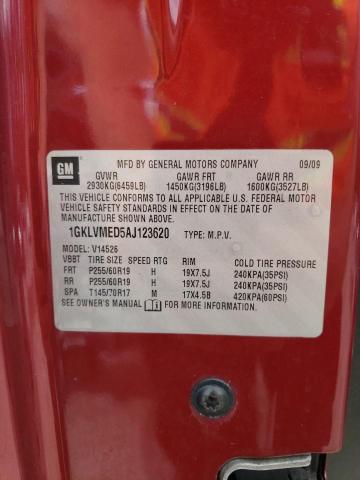 Photo 10 from auction – 2010 GMC ACADIA SLT with VIN 1GKLVMED5AJ123620