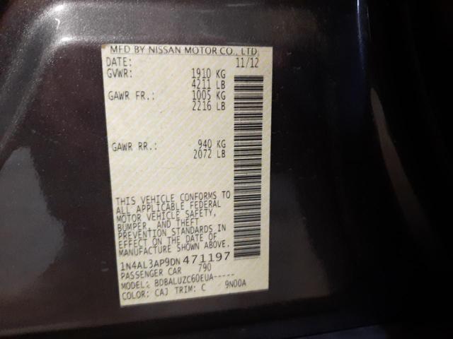 Photo 10 from auction – 2013 NISSAN ALTIMA 2.5 with VIN 1N4AL3AP9DN471197