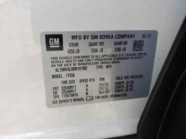 Photo 10 from auction – 2021 CHEVROLET TRAILBLAZR with VIN KL79MVSL0MB181902
