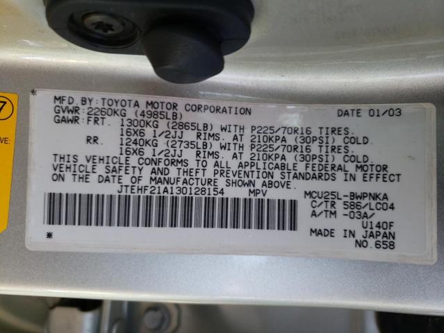 Photo 10 from auction – 2003 TOYOTA HIGHLANDER with VIN JTEHF21A130128154