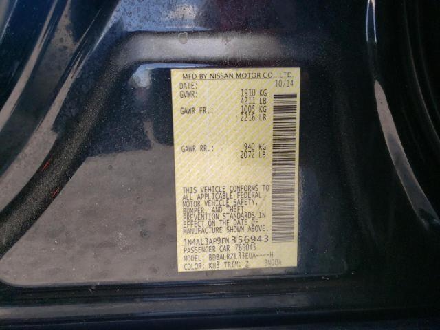 Photo 10 from auction – 2015 NISSAN ALTIMA 2.5 with VIN 1N4AL3AP9FN356943