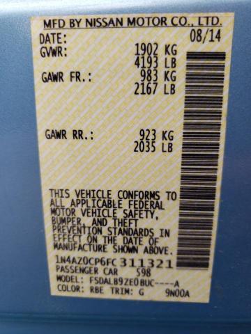 Photo 10 from auction – 2015 NISSAN LEAF S with VIN 1N4AZ0CP6FC311321