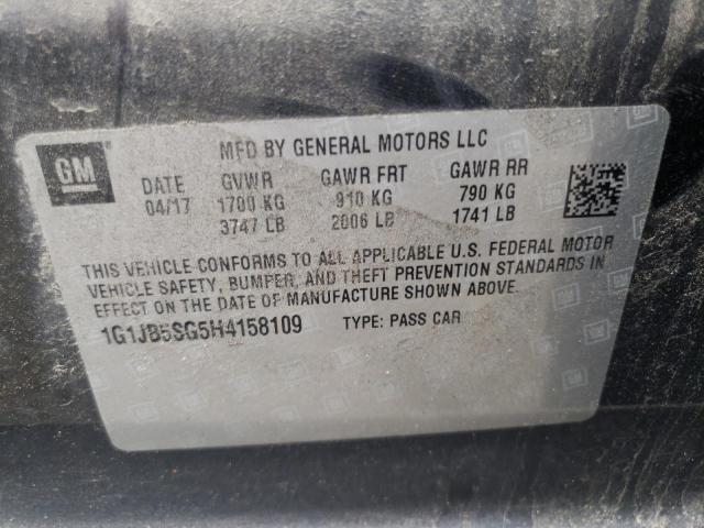 Photo 10 from auction – 2017 CHEVROLET SONIC LS with VIN 1G1JB5SG5H4158109