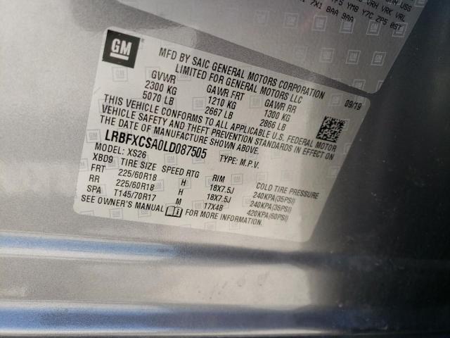 Photo 10 from auction – 2020 BUICK ENVISION E with VIN LRBFXCSA0LD087505