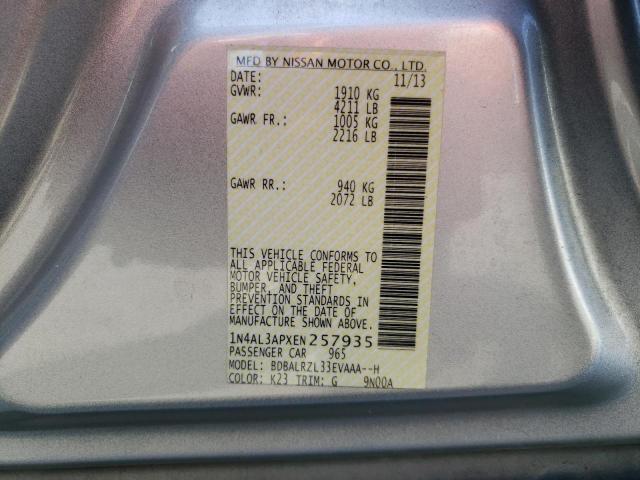 Photo 10 from auction – 2014 NISSAN ALTIMA 2.5 with VIN 1N4AL3APXEN257935