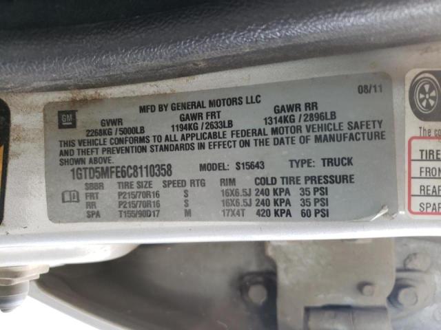 Photo 10 from auction – 2012 GMC CANYON SLE with VIN 1GTD5MFE6C8110358