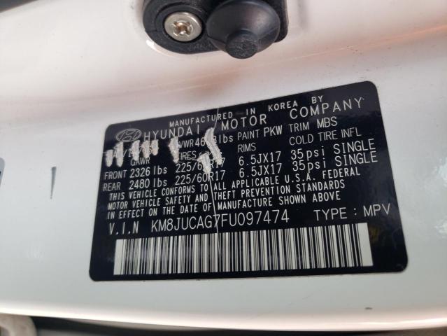 Photo 10 from auction – 2015 HYUNDAI TUCSON with VIN KM8JUCAG7FU097474