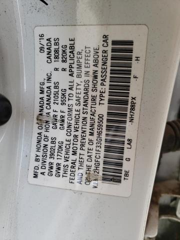 Photo 10 from auction – 2016 HONDA CIVIC EX with VIN 2HGFC1F33GH659500