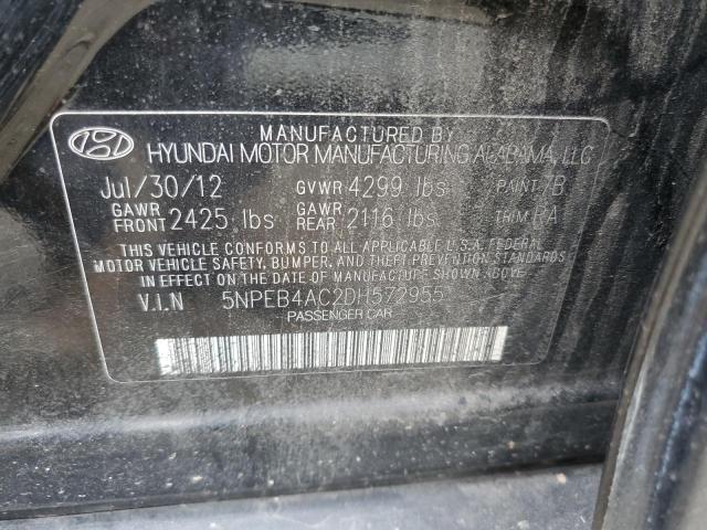 Photo 10 from auction – 2013 HYUNDAI SONATA GLS with VIN 5NPEB4AC2DH572955