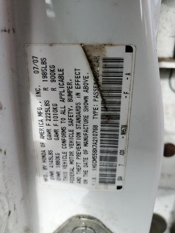 Photo 10 from auction – 2009 HONDA ACCORD with VIN 1HGCM558X7A210768