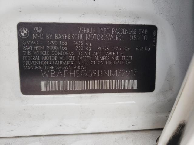 Photo 10 from auction – 2011 BMW 328 I SULE with VIN WBAPH5G59BNM72917